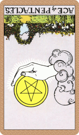 Ace of Pentacles Tarot Card Reversed