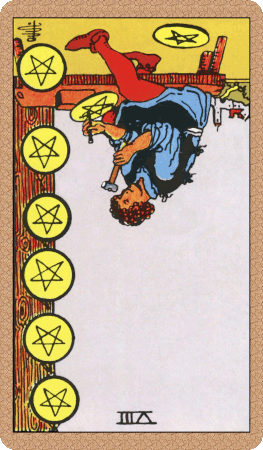 Eight of Pentacles Tarot Card Reversed