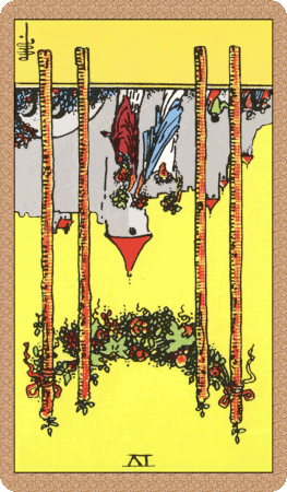 Four of Wands Tarot Card Reversed