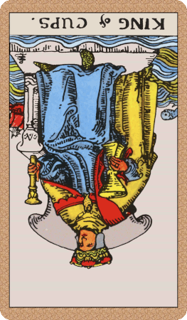 King of Cups Tarot Card Reversed