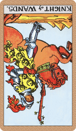 Knight of Wands Tarot Card Reversed