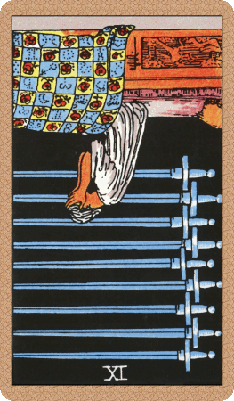 Nine of Swords Tarot Card Reversed