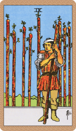 Nine of Wands Tarot Card