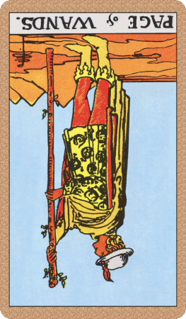 Page of Wands Tarot Card Reversed