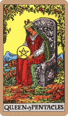 Queen of Pentacles Tarot Card