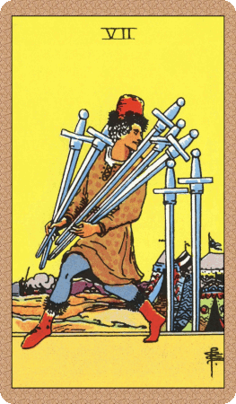 Seven of Swords Tarot Card