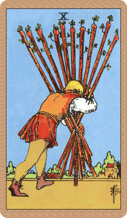 Ten of Wands Tarot Card