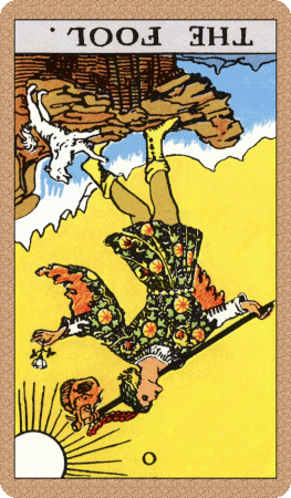 The Fool Tarot Card Reversed