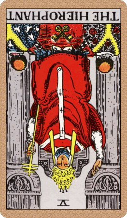 The Hierophant Tarot Card Reversed