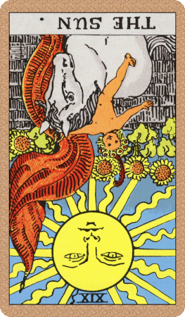 The Sun Tarot Card Reversed