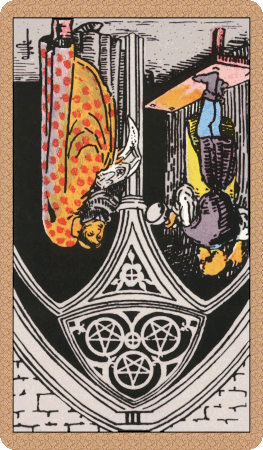 Three of Pentacles Tarot Card Reversed