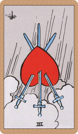 Three of Swords Tarot Card Reversed