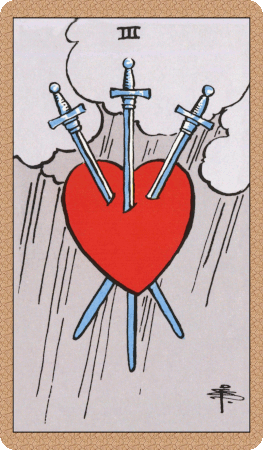 Three of Swords Tarot Card